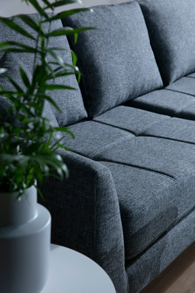 Sofá de Canto Tempo – Cinzento Escuro – 300 cm (230 cm) x 83 cm x 90 c