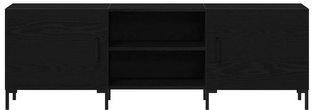 Armário para TV vidaXL Preta Carvalho 150x30x50 cm em Madeira Derivada