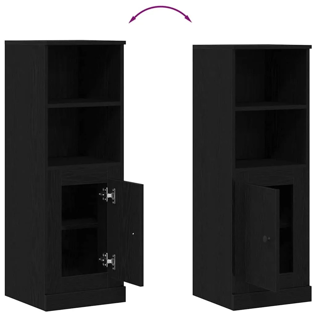 Highboard Carvalho Preto 36x35.5x103.5 cm Madeira Engenheirada