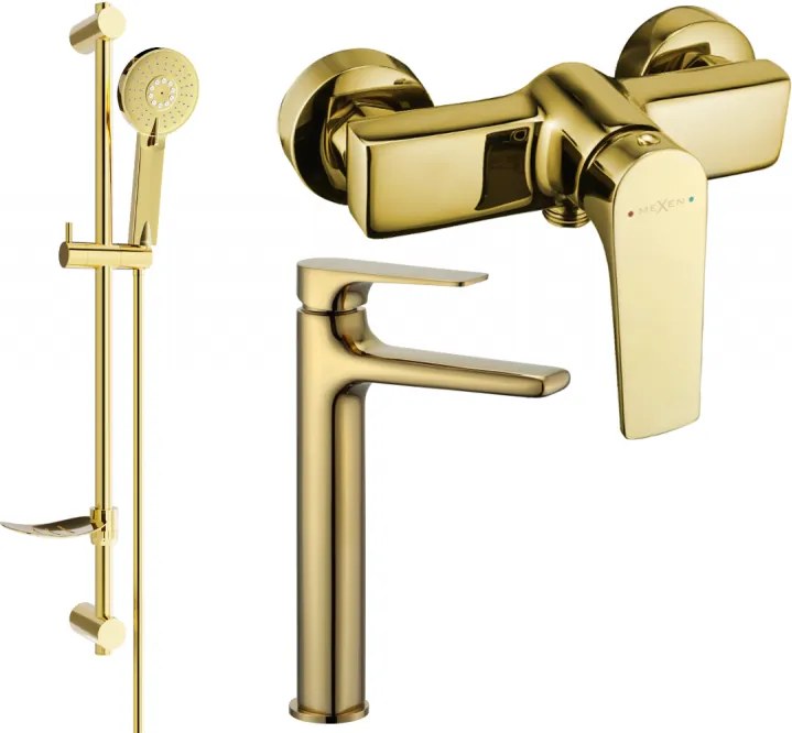 Mexen Lynx DF40 conjunto de duche, dourado - 745914DF40-50
