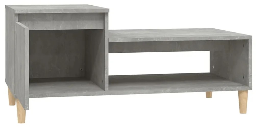 Mesa de centro 100x50x45 cm derivados madeira cinzento cimento