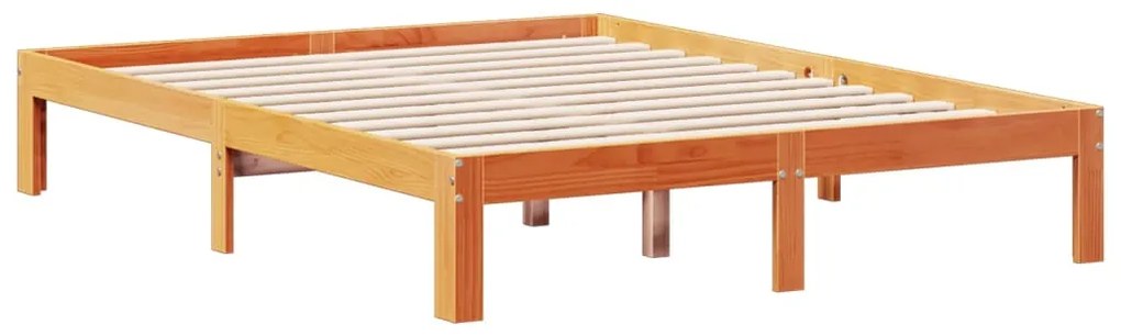 Cama com estante sem colchão 140x200 cm pinho maciço