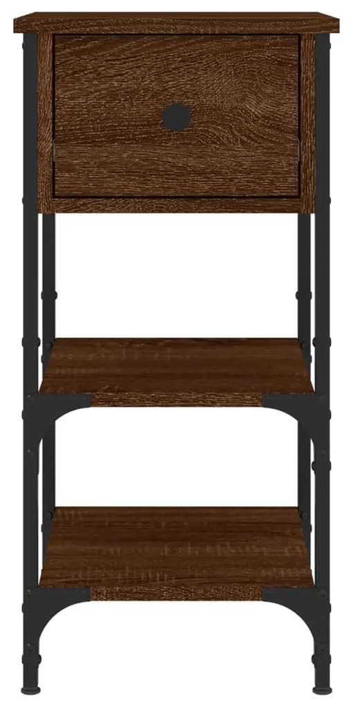 Mesas de cabeceira 2 pcs derivados de madeira carvalho castanho