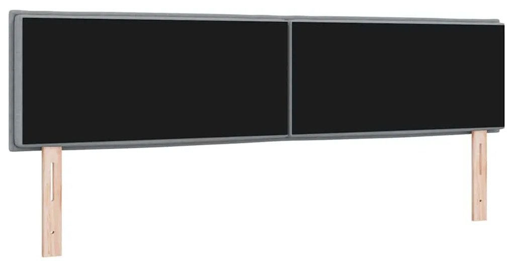 Cabeça de Cama Design de Linhas Cinza Claro 90 cm Tecido