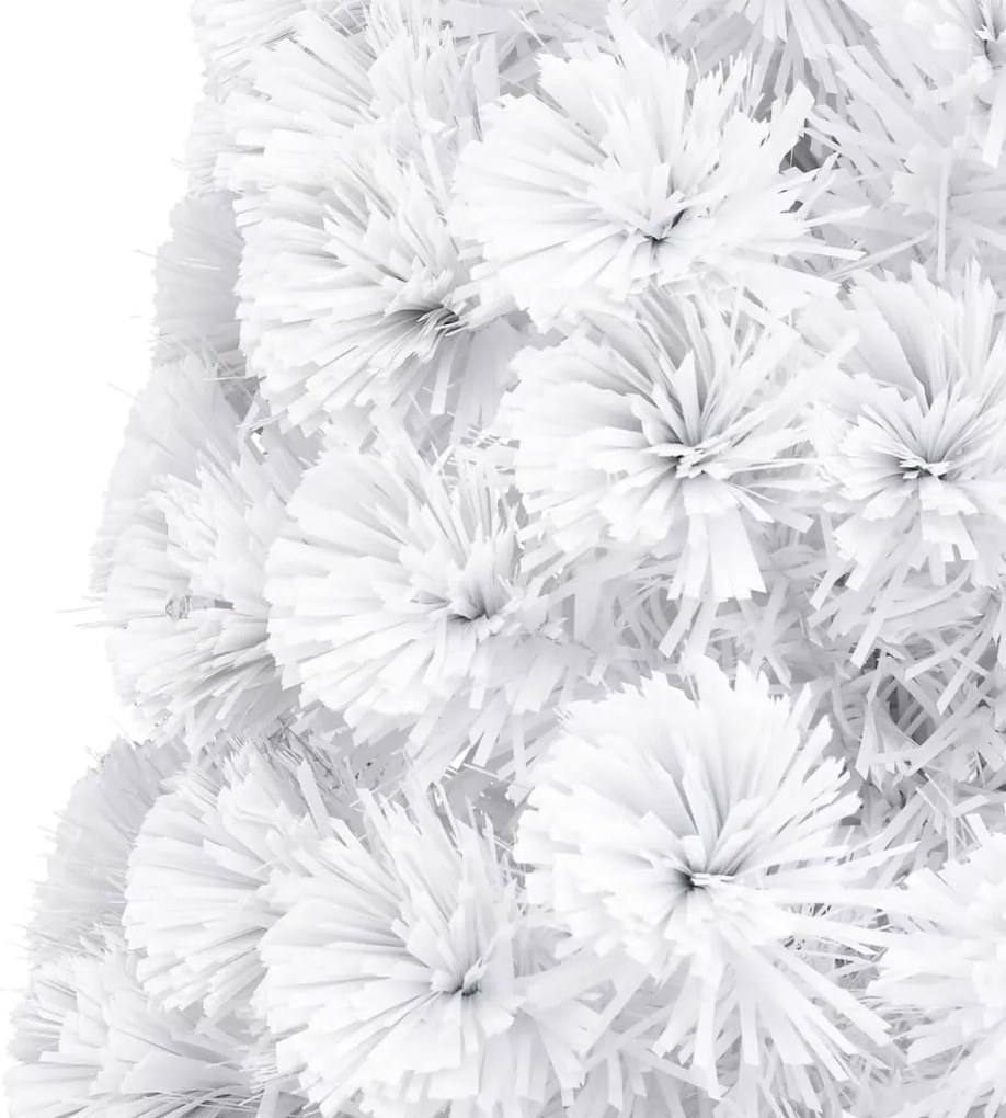 Árvore Natal artificial pré-iluminada 240 cm fibra ótica branco