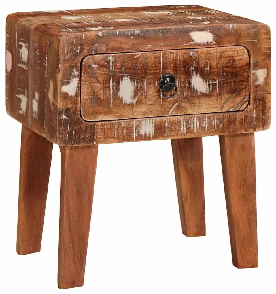 vidaXL Mesa de apoio Castanho 40 x 32 x 46 cm Madeira Reforçada Sólida