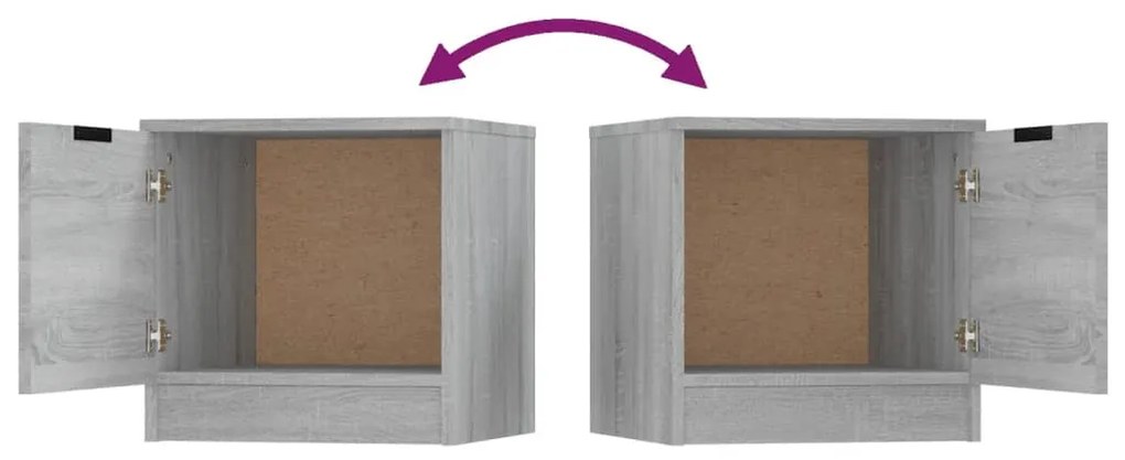 Mesas de cabeceira 2 pcs 40x39x40 cm sonoma cinzento
