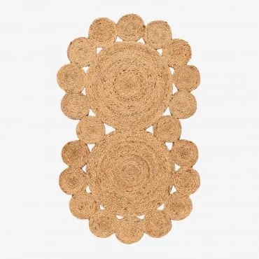 Tapete De Juta Natural 95x60 Cm Otilie Yute - Sklum