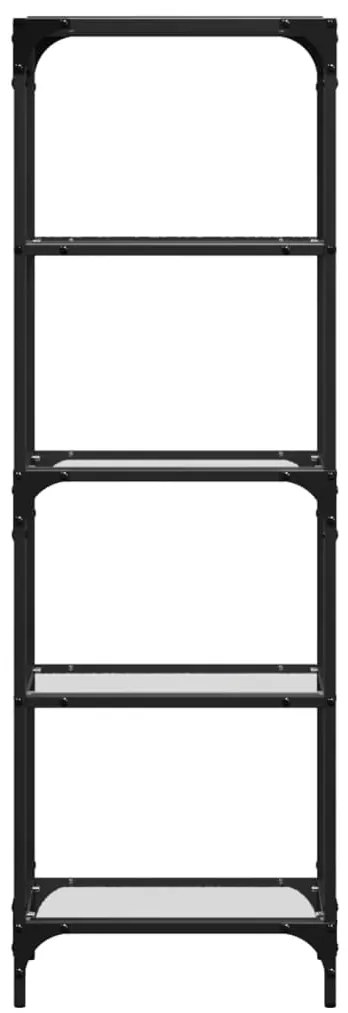 Unidade prateleiras c/ tampo vidro transparente 40x30x123cm aço
