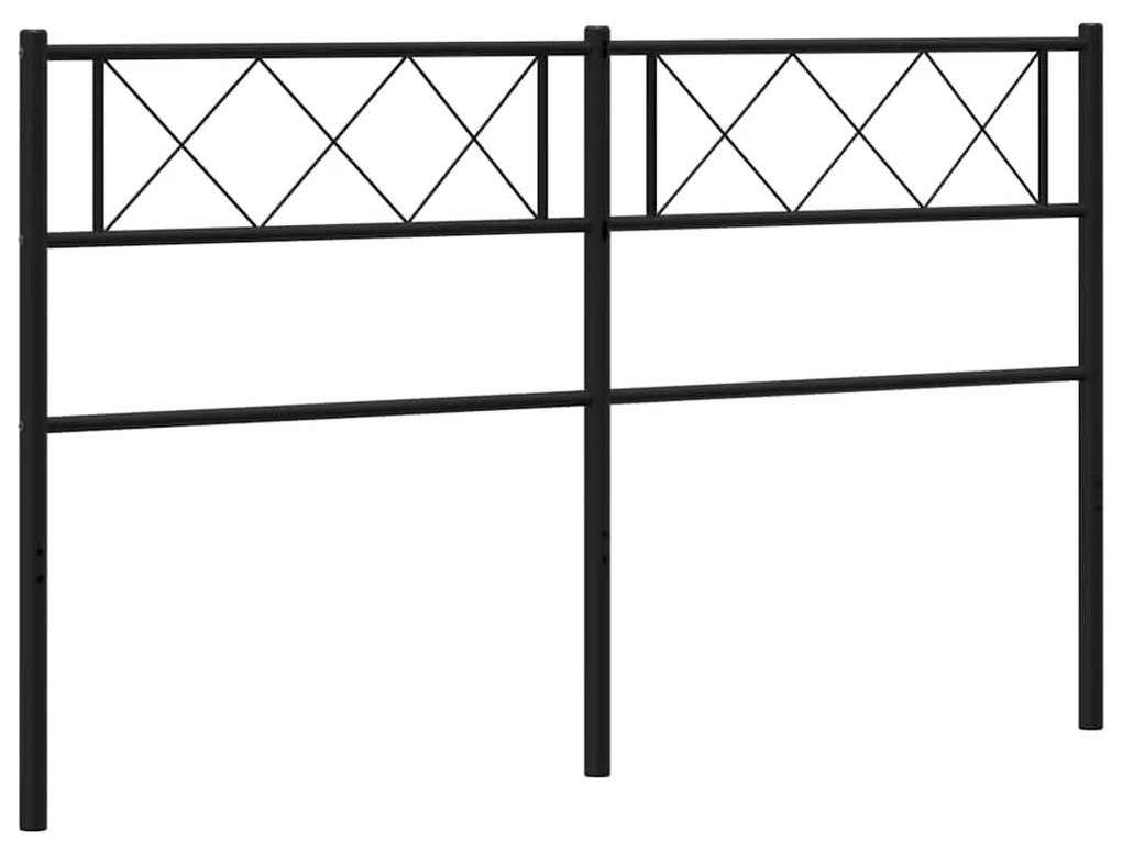 Cabeceira de cama 135 cm metal preto