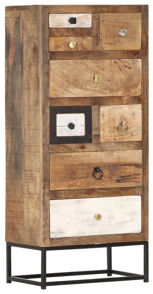vidaXL Armário de gavetas 45x30x105 cm madeira recuperada maciça