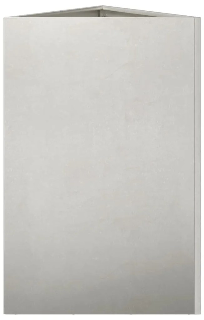 Vaso/floreira de jardim triangular 50x43x75 cm aço inoxidável