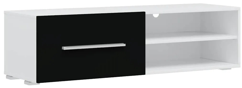 Armários de parede para TV com luz LED, 5 pcs, preto