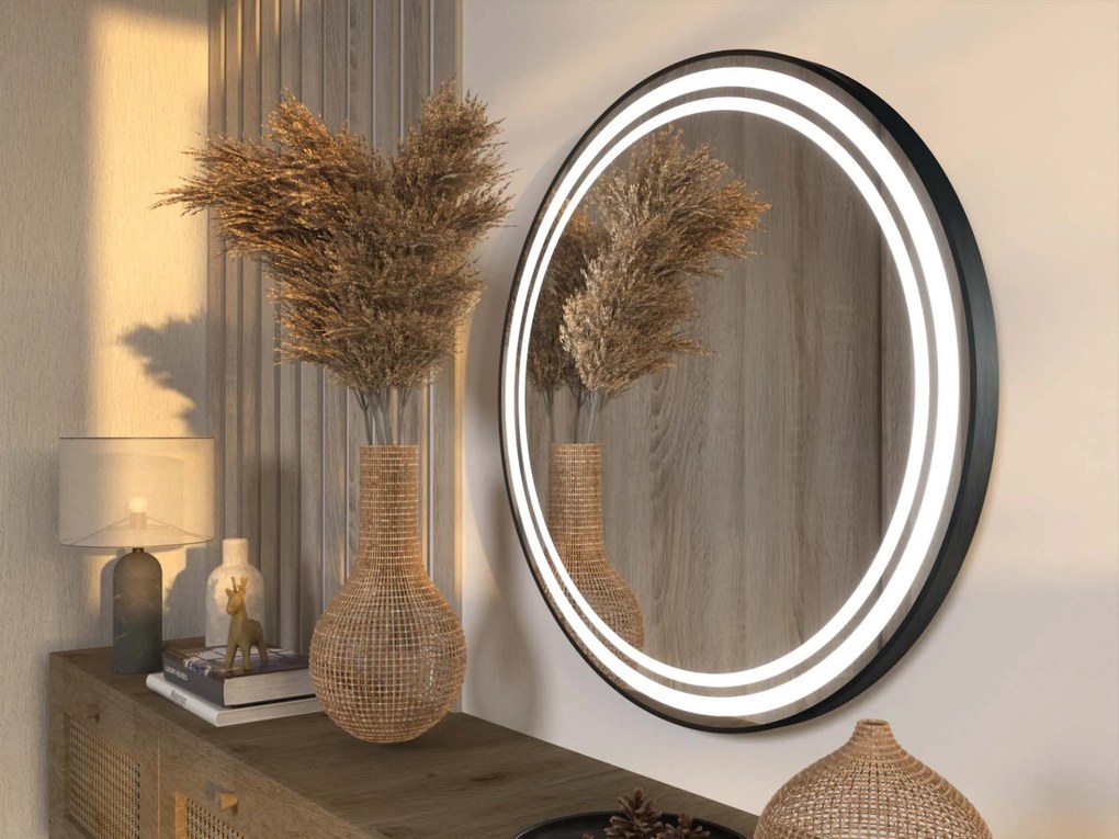 Espelho LED com moldura para casa de banho C5