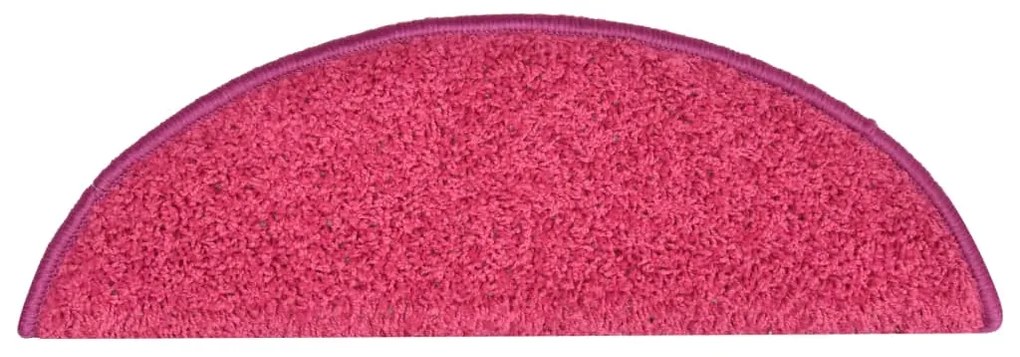 Tapete/carpete para degraus 15 pcs 56x17x3 cm rosa