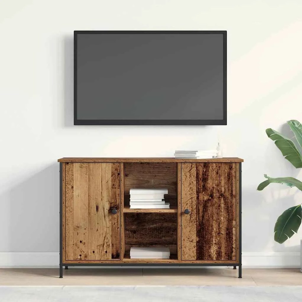 Aparador de TV vidaXL Caramelo Artesanal 101x35x65 cm em Madeira de En