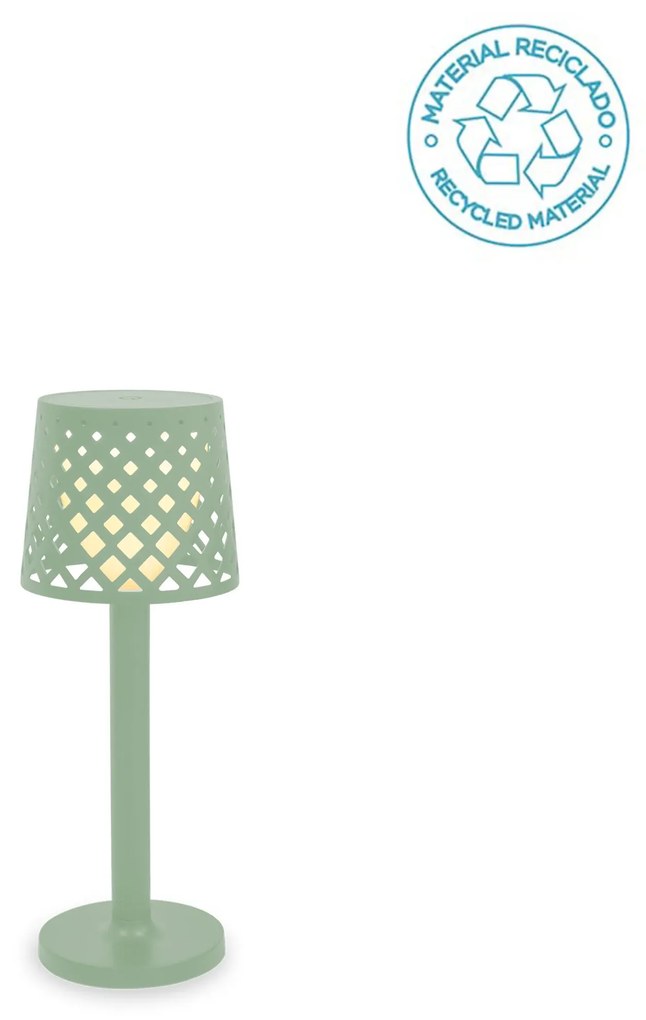 Pack x6 Candeeiros decorativos Bateria sem Cabos GRETITA TABLE LAMP HOTEL, CASA, JARDIM, RESTAURANTE, BAR VERDE