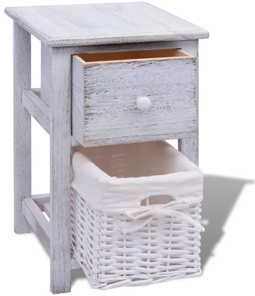 Mesa de cabeceira em madeira branco