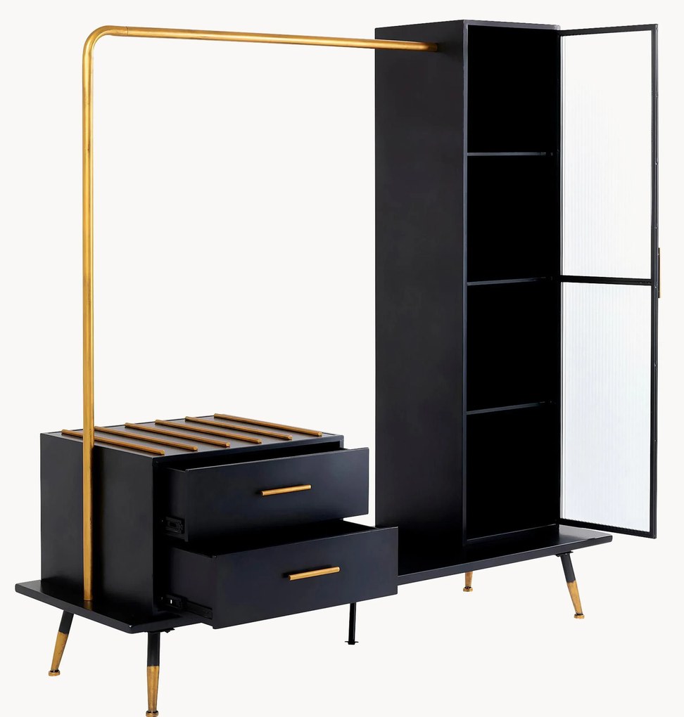 Roupeiro aberto com gavetas La Gomera