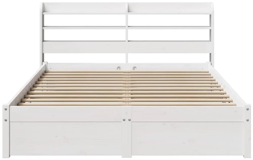 Estrutura de cama c/ cabeceira sem colchão 120x200 cm branco