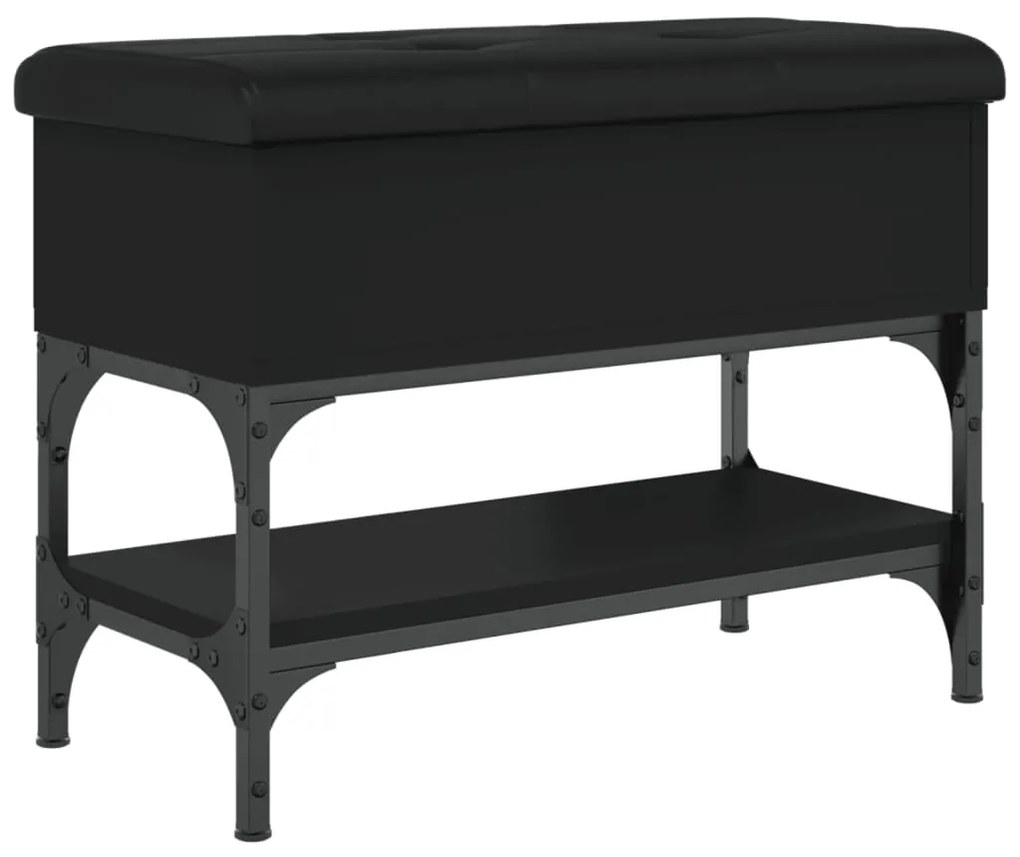 Banco sapateira 62x32x45 cm derivados de madeira preto