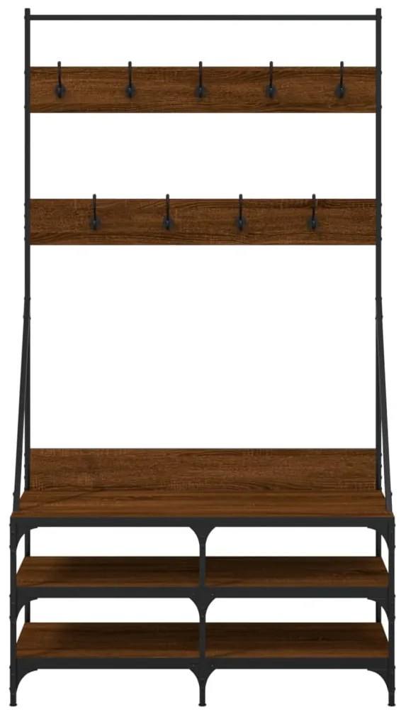 Conjunto de Entrada - Bengaleiro c/ arrumação calçado 100x40x184 cm ca