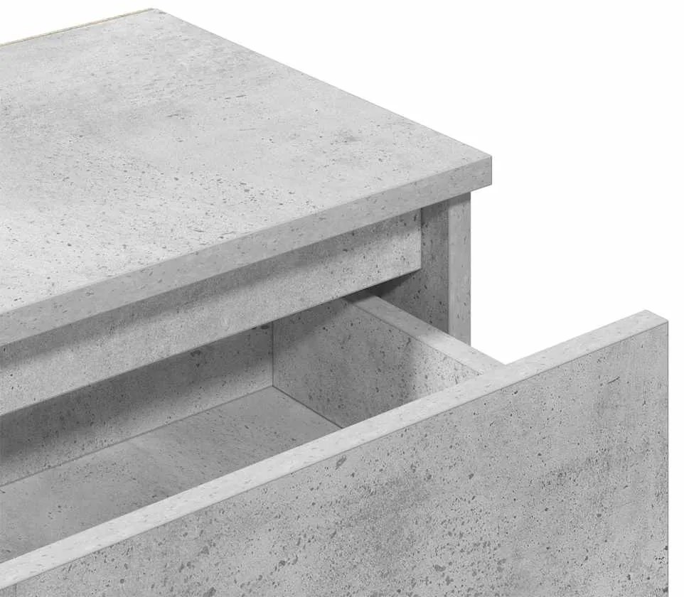 Mesas de cabeceira 2 pcs 40x30x39 cm contrapl. cinzento cimento