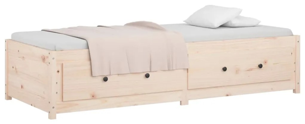 Sofá-cama sem colchão 90x200 cm madeira de pinho maciça