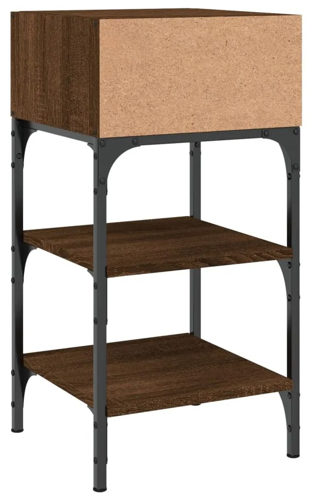 Mesas cabeceira 2pcs 35x34,5x70 deriv.madeira carvalho castanho