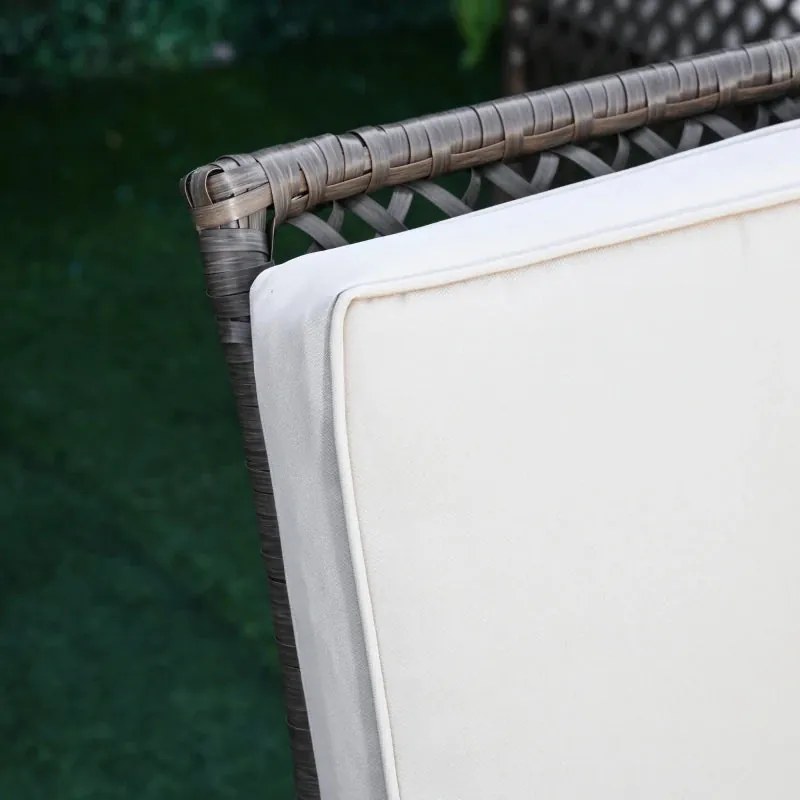 Conjunto Lounge em Vime de 2 Poltronas, 1 Sofá Duplo e 1 Mesa de Centr