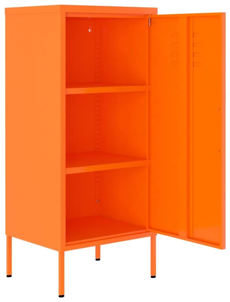 Armário de arrumação aço 42,5x35x101,5 cm laranja