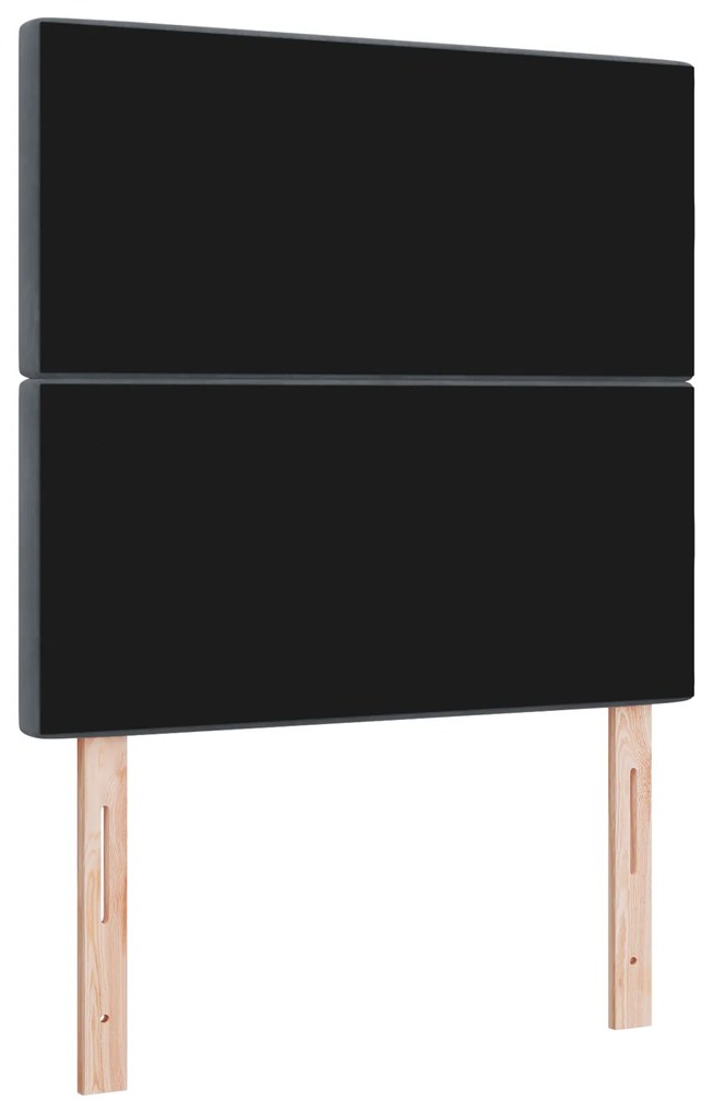Cabeceira vidaXL Botão de Cristal Tufted Cinza Escuro 90 cm Veludo, Ca