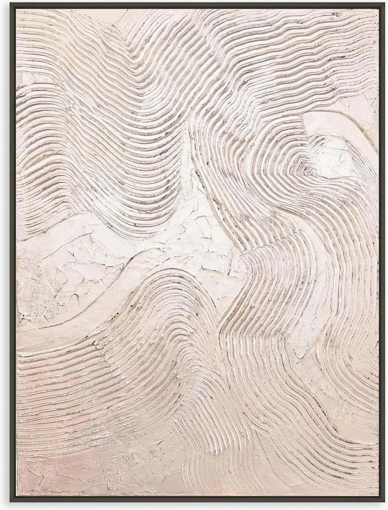 Quadro emoldurado pintado à mão Metallic Rose