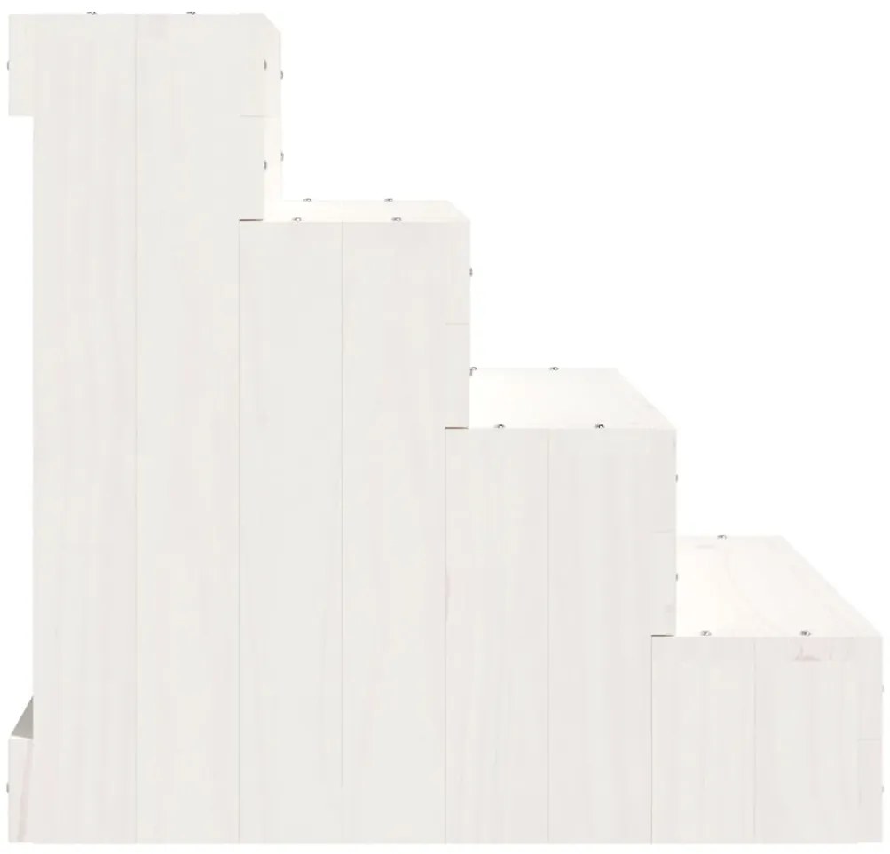 Escada p/ animais de estimação 40x49x47 cm pinho maciço branco