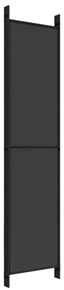 Divisória com 5 painéis 250x220 cm tecido preto