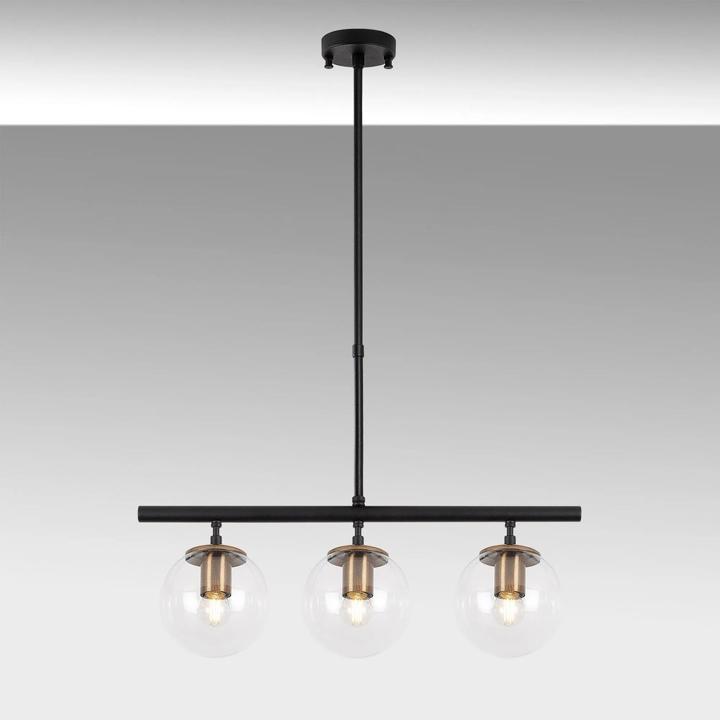 Candeeiro de Teto Atmaca – Preto Antigo – 60 x 15 cm