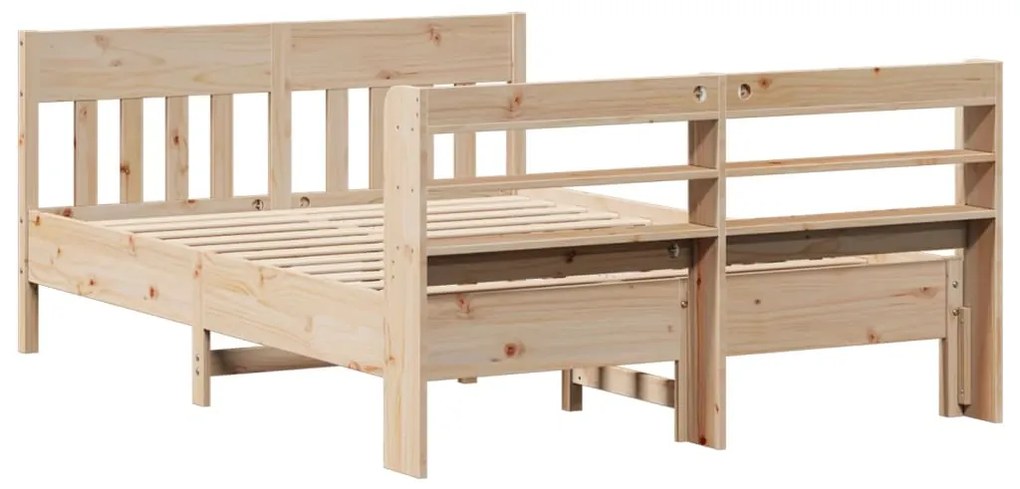 Cama sem colchão 150x200 cm madeira de pinho maciça