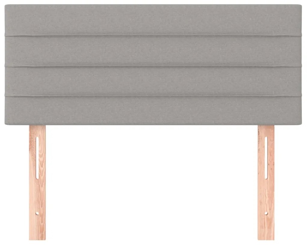 Cabeceira de cama tecido 80x5x78/88 cm cinzento-claro