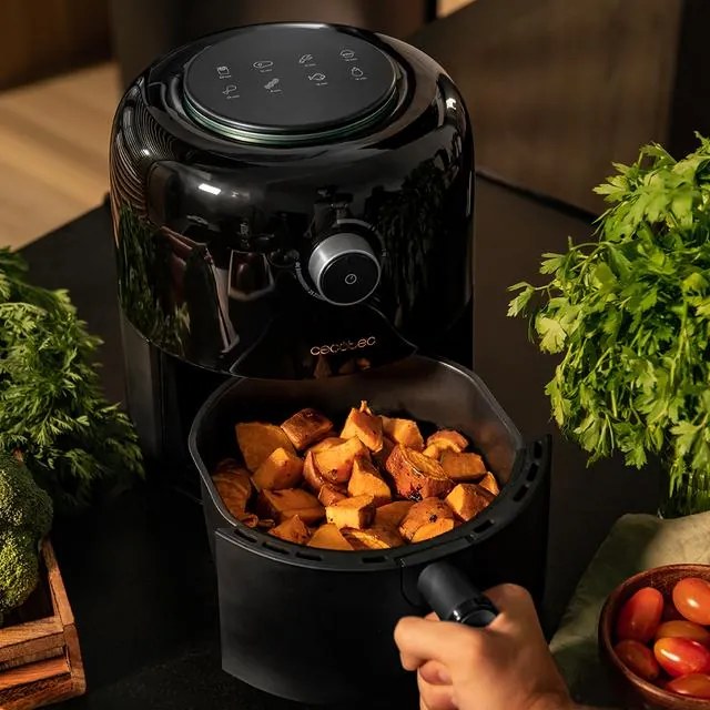 Fritadeira sem óleo Cecotec Cecofry Pixel 2500 Fritadeira manual e compacta sem óleo Fritadeira sem óleo de 2,5 L com tecnologia PerfectCook