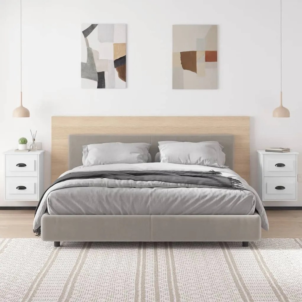 Mesas de cabeceira de parede 2 pcs 41,5x36x53 cm branco