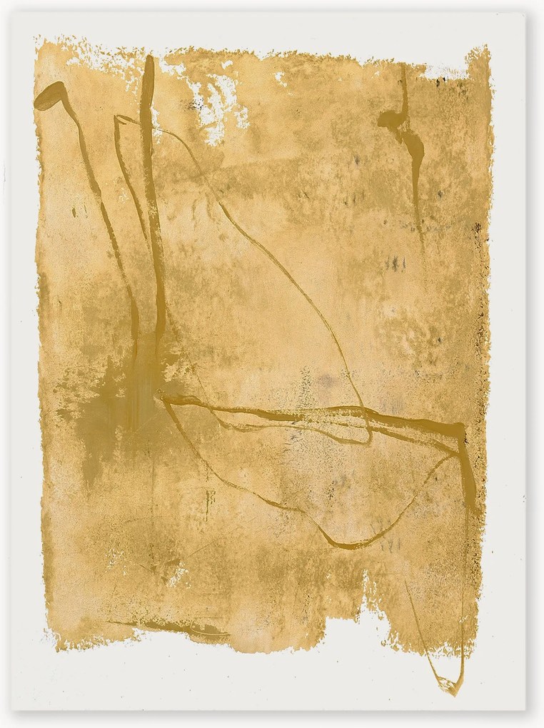 Quadro em tela pintado à mão Yellow Layer