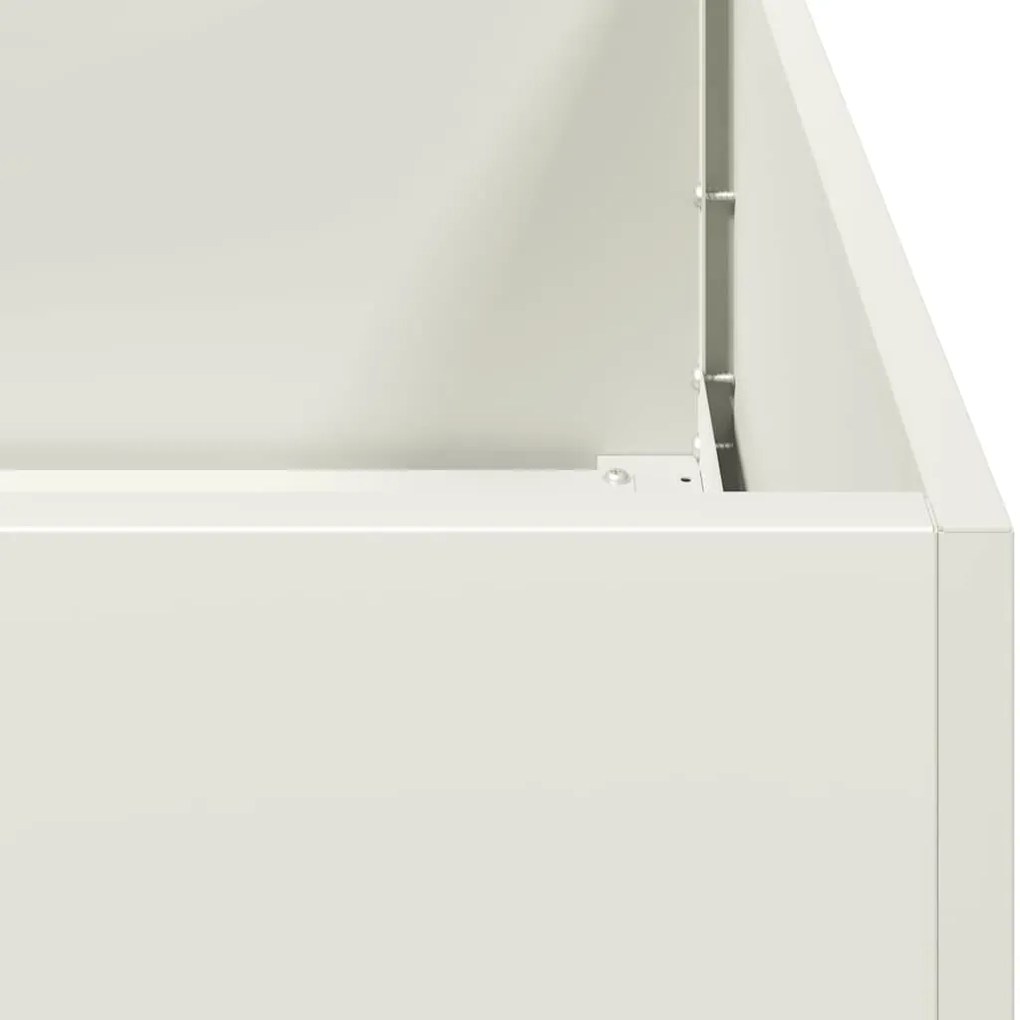 Vaso floreira 200x40x80 cm aço laminado a frio branco