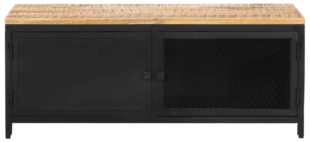 Mesa de centro 90x50x37 cm madeira de mangueira áspera maciça
