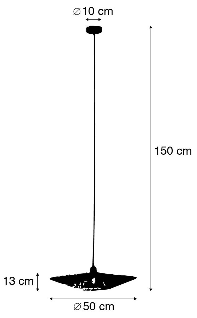 Candeeiro de suspensão oriental bambu 50 cm - Rina Oriental