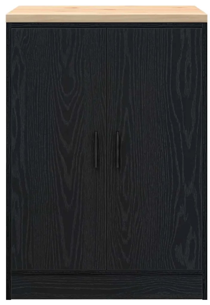 Armário de arrumação de garagem Preto 60x51x85 cm