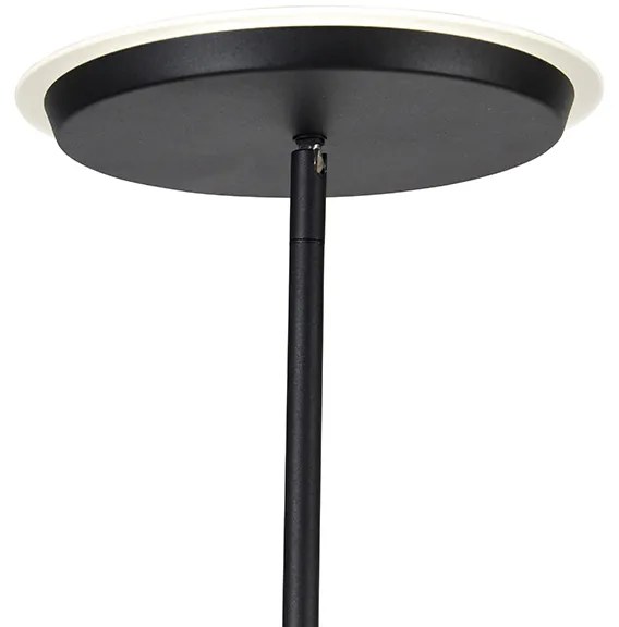 Candeeiro de pé preto com LED e comando remoto - Bumu Design