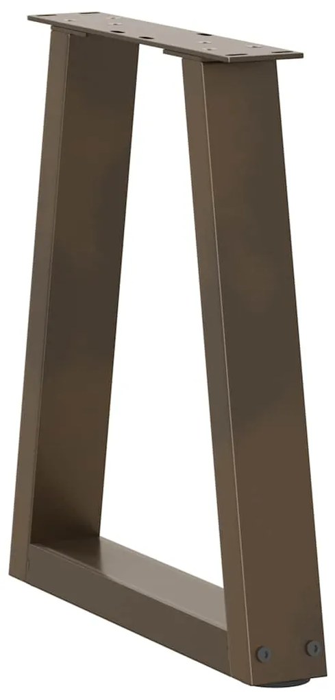 Pés para mesa de centro em formato de V, 2 peças, aço natural, 28x(42-