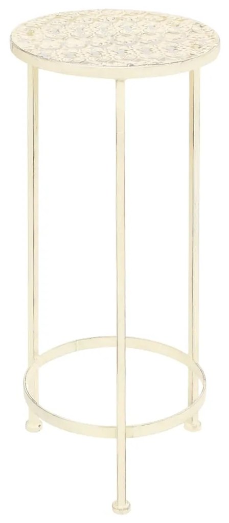 Suporte para plantas 3 pcs estilo vintage metal antigo branco