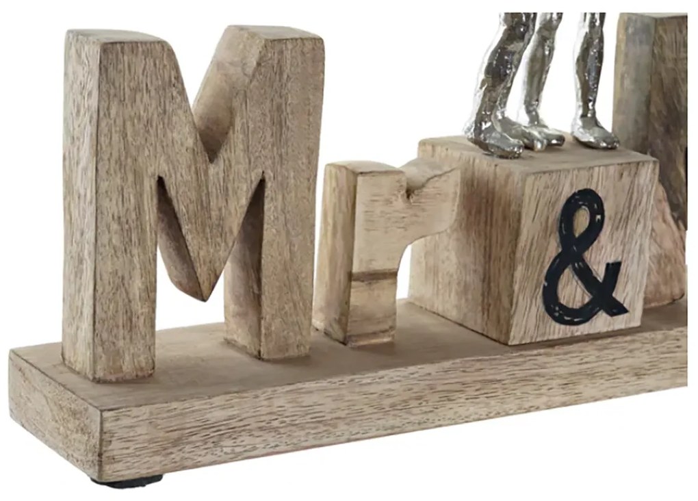 Placa Mr &amp; Mrs | Madeira | 51x28x7 CM