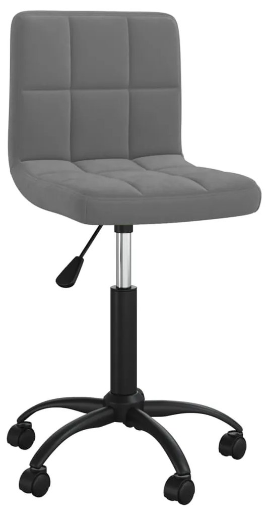 vidaXL Cadeira de jantar giratória veludo cinzento-escuro